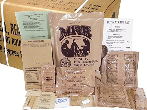MRE 2019 Inspection Date Case, 12 Meals with 2019 Inspection Date, 2016 Pack Date. Military Surplus Meal Ready to Eat. (A-Case)