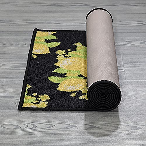 Ottomanson Lemon Collection Contemporary Black Lemons Design Runner Rug