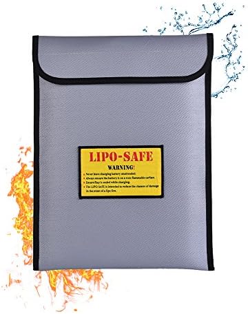 Edylia NUDO Fireproof Explosion-proof bag RC Lipo Battery Safe Bag Lipo Guard Charge Protection Bag (7 X 9 inch)