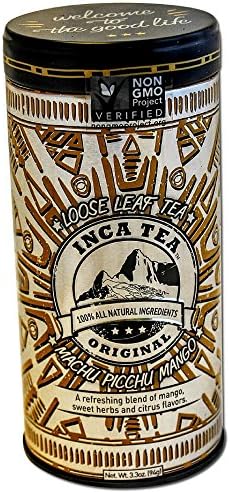 Inca Tea All Natural Purple Corn Machu Picchu Mango Tea Loose Leaf - 3.3 oz.