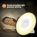 totobay Wake Up Light, Newest Alarm Clock {2nd Generation} Sunrise Simulation Snooze Radio Clock Bedside Night Light with Nature Sounds, FM Radio, Touch Control and USB Charger (6638)
