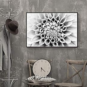 Framed Canvas Wall Art for Living Room, Bedroom Flower Closeup VII Canvas Prints for Home Decoration Ready to Hang - 16x24 inches