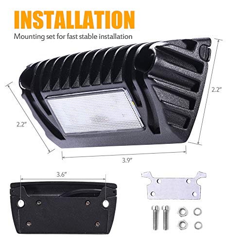 SnowyFox LED RV Porch Light Aluminum Exterior Utility Light Led Outdoor Trailer Light 12V