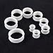 ZS 9 Pair Silicone Flexible Thin Ear Plugs Tunnels Double Flared Expander Ear Gauges Piercing (Gauge=3/4