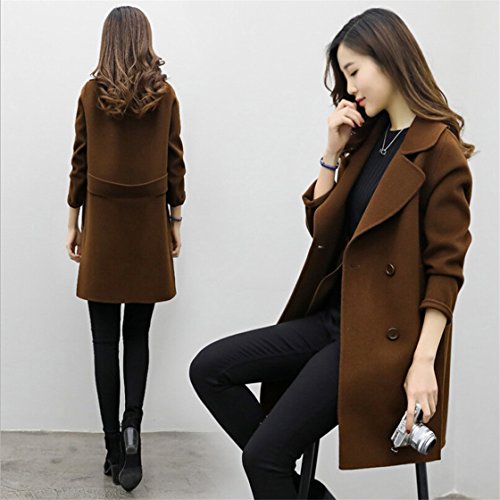 Mose Clearance Cardigans For Women Women Coat Women Fashion Autumn Winter Jacket Tops Casual Long Sleeve Slim Cardigan Overcoat (M, Coffee)