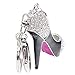 AWINEY High Heels Keychain Rhinestone Crystal Lady's Shoe Decoration Chain Handbag Charm