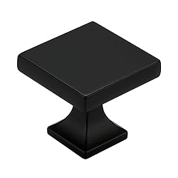 homdiy 30 Pack Black Square Cabinet Knobs Matte