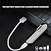 Lighter,Electric USB Windproof Rechargeable Slim Coil Lighter with Smart Fingerprint Sensor Double Side Ignition and Battery Indicator(Black)thumb 3