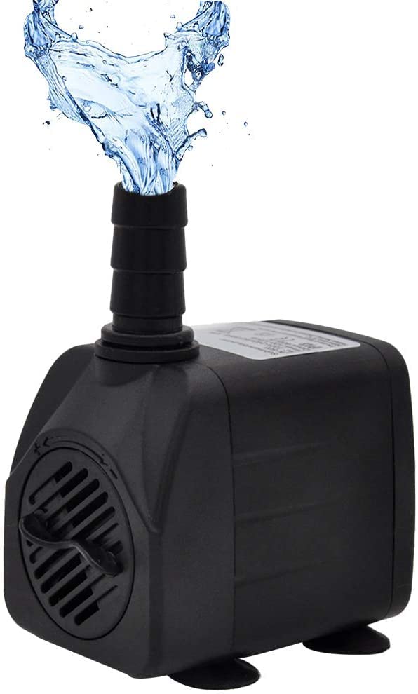 Submersible Water Pump for Aquarium, 800L/H 16W 1.55m High Lift Ponds Water Pumps for Fountains, Hydroponics, Aquariums