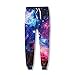 GuPoBoU168 Unisex Galaxy Universe Star Printed Elastic Joggers Long Pants S FBA