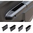 FSYHKJ Door Organizer Storage Tray Compatible with Suzuki Jimny 2019-2024 Grab Handle Tray Armrest Storage Box Pocket Phone Container (Black, 4pcs)