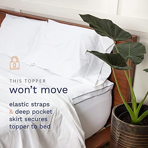 ViscoSoft 4 Inch Pillow Top Memory Foam Mattress Topper King Made in USA Serene Lux Dual