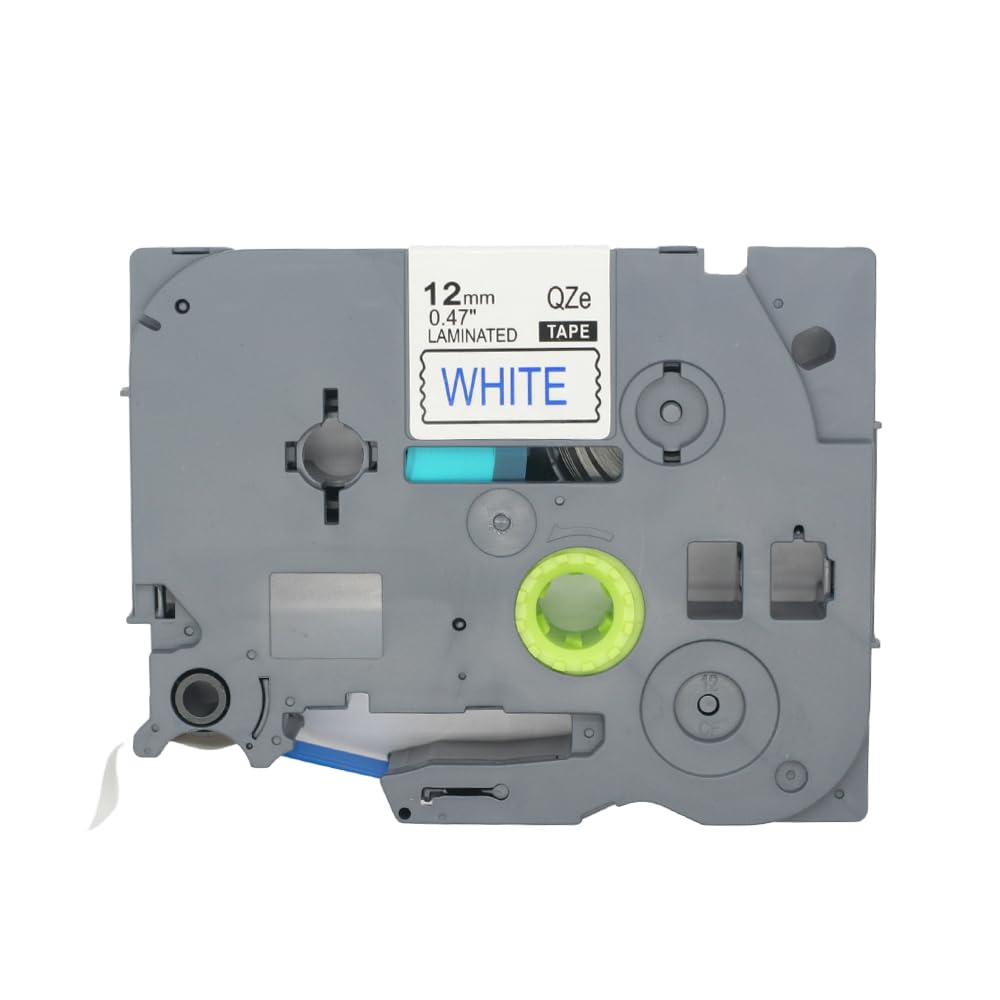 BROVACS 1 Pack Blue on White Laminated Label Tape Compatible for Brother P-Touch Label Printer TZ 233 TZe 233 12mm 1/2" OPA4233
