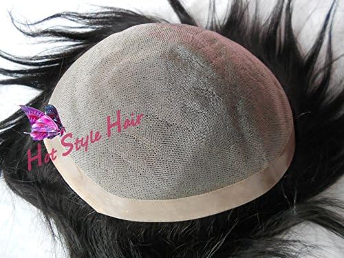 7x9 Inches Mono Base Men's Human Hair Toupee Hair System