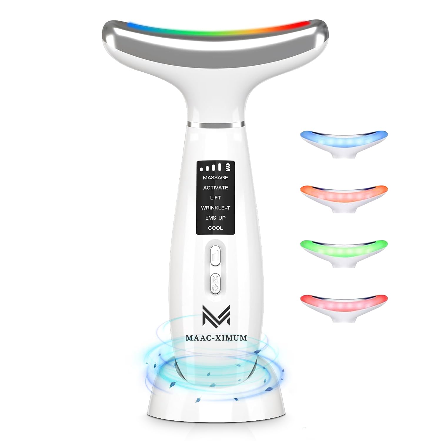 6-in-1 Face Sculpting Device with LED Light Therapy, Hot & Cold Modes, EMS Microcurrent, Sonic Massage, 4 Intensity Levels – Anti-Aging (4 Colour)