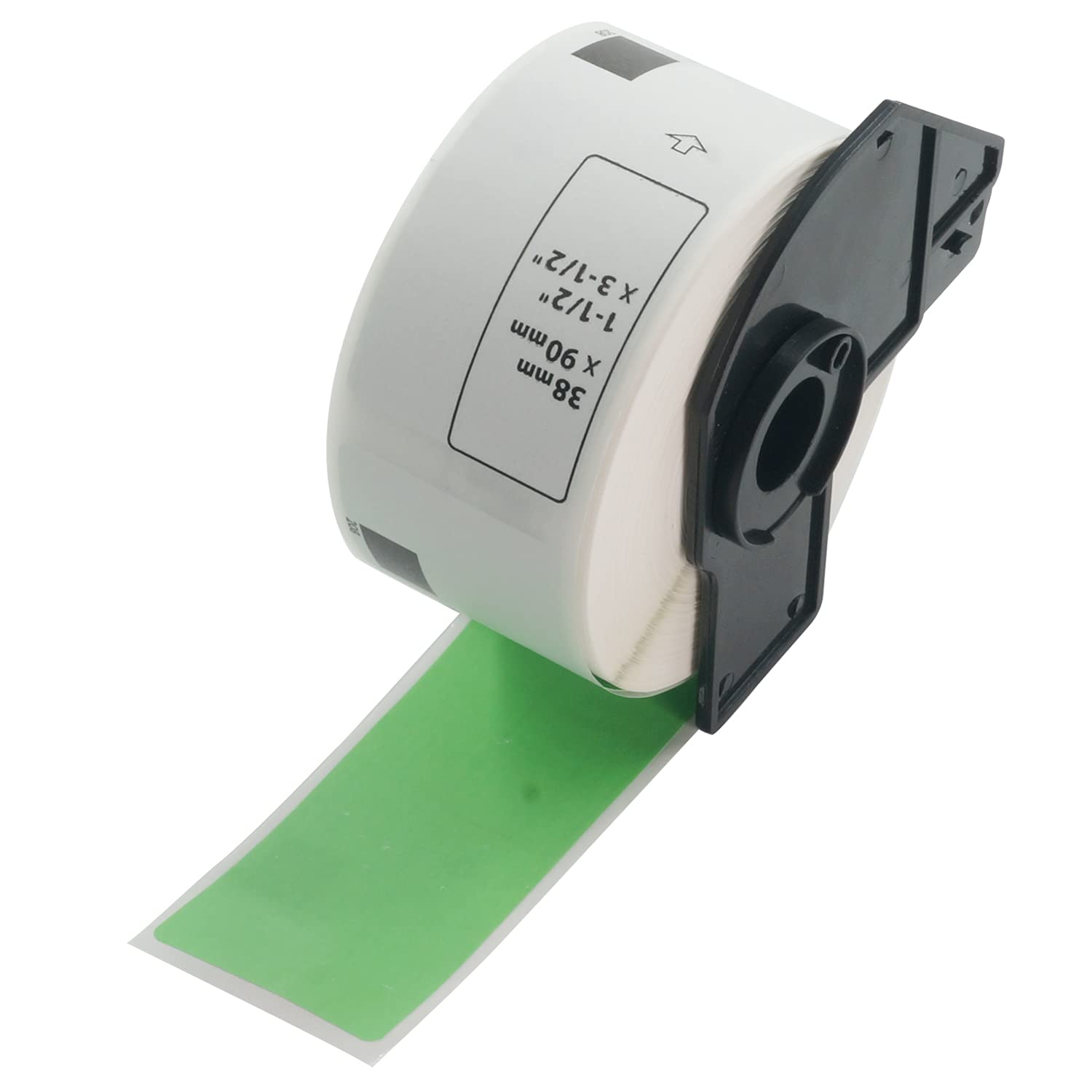 BETCKEY - 400 Green Labels Replacement for Brother DK-11208, 38mm x 90mm Large Address Labels Compatible with Brother QL Label Printers — image 1