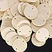 Supla 120 PCS Unfinished Wood Discs Coins Circles with Holes - DIY Family Birthday - Birthday Board Tags - 1.5