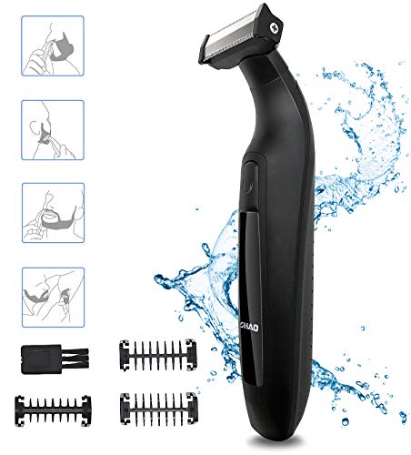 Beard Trimmer for Men, Hybrid Electric Cordless Rechargeable Hair, Mustache Trimmer, Shaver and Edger, IPX5 Waterproof Mens Grooming Kit, QS-029