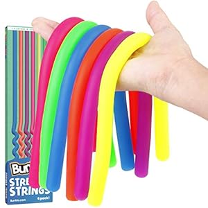 BUNMO Stretchy Strings Sensory Toys 6pk | Perfect Fidget Toy for Anxiety & Stress | Super Calming Fidget Toys | Fun…