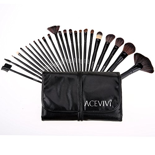 ACEVIVI Makeup Brushes - 24 PIECE Premium Makeup Brush Kit Handle Synthetic Kabuki Foundation Cosmetic Brushes for Powder Liquid Cream