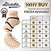 Alvada Plantar Fasciitis Support Compression Socks Foot Sleeves - Comfortable Arch Support - Quick Pain Relief, Reduced Soreness - Graduated Compression Brace - Faster Recovery Nude SM