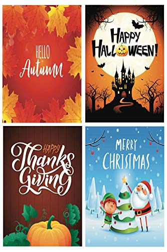 Seasonal Garden Flags 12 Pack - Bright and Shine - 12 Pack Set of 12x18 inch Small Holiday Yard Flags - Double Sided Design for All Seasons and Holidays - Premium Quality Durable Material - Thumbnail 6