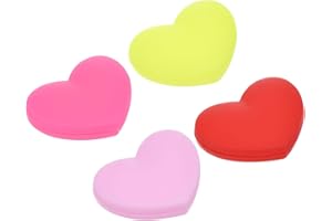 PATIKIL Tennis Vibration Dampener, 4 Pack Heart-Shaped Silicone Shock Absorber Racket String Damping for Tennis Racquet, Yell