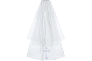 VEERADY First Communion Veil White Cross For Girls Communion Accessories