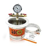 BACOENG 2 Quart Stainless Steel Vacuum Chamber Silicone Kit for Degassing Resins, Silicone and Epoxies