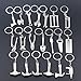 18 Pieces Pretend Play Mini Hardware Tool Metal Keychain Toy Gift Assorted Designs DIY Creative Tool Car Keyring