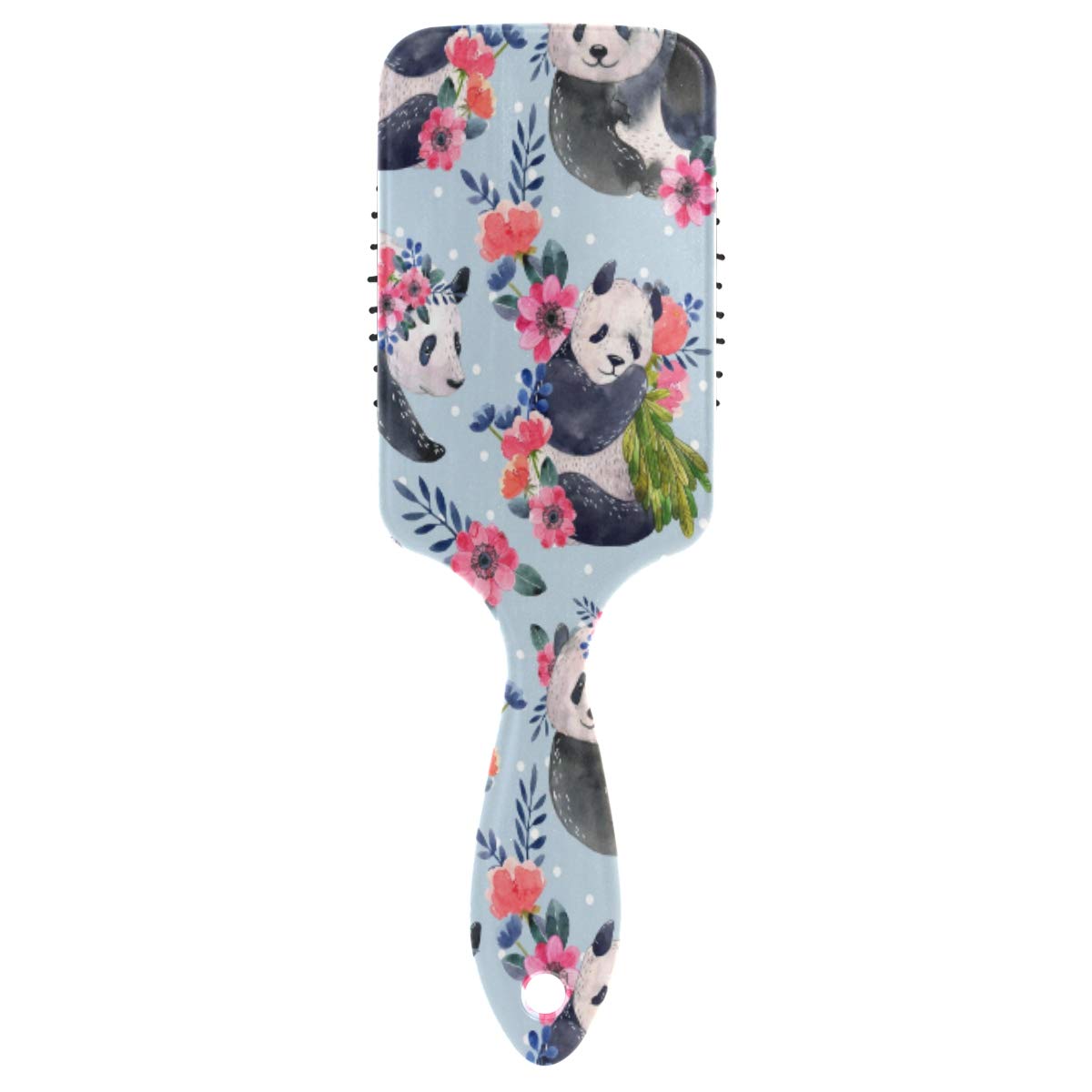 Hair Brush Watercolor Panda Animal Flower Plastic Anti Static Air Cushion Comb Soft Nylon Pins Massage Detangling for Women Ladies Girls