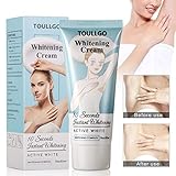 Underarm Whitening Cream, Lightening Cream, Natural Skin Bleaching Cream with Vitamin C Effective for Lightening & Brightening Armpit, Knees, Elbows Neck, Dark Spots, Private Areas, 60g