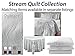 Brielle Home Stream Textured Decorative Pillow Sham Set, Standard, Grey