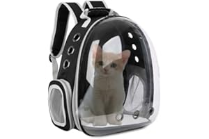 Animal Carrier Backpacks,Transparent Space Capsule Bubble Pet Backpack Bag for Small Dogs Cats Airline Approved Travel Carrie