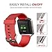 Fitbit Blaze Accessories Classic Band Small, UMTele Soft Silicone Replacement Sport Strap Band with Quick Release Pins for Fitbit Blaze Smart Fitness Watch Orange Red, Frame Not Included (5.5