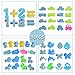 Juboury Play Sand and Sand Molds Kit - 4.4 lbs of Magic Sand with 91 Pcs Sand Molds, 1 Sand Tray, 1 Storage Box, Non-Toxic Sand Play Set for Kids