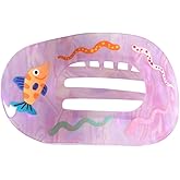 Funny Sea Animal Pattern Flat Hair Clips,Funny Acetate Flat Claw Clip for Women,Light Purple