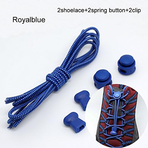dfnbrhg A Pair of No Tie Elastic Shoelaces Durable Shoestrings Locking Shoe Laces for Sneakers Sports and Outdoor Activities
