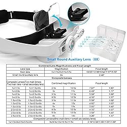 Dilzekui Magnifying Glass with Light 1X to