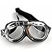 Vintage Motorcycle Goggles, Anti-UV Adjustable Motorcycle Glasses Motocross Pilot Scooter Goggles Harley for Kids, Men and Women