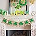 Partyprops Rustic Shamrock Garland | Burlap Shamrock Banner | St. Patrick's Day Decorations | Green Rectangular Burlap Garland