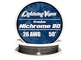 Genuine Lightning Vapes ® 26 AWG Nichrome 80 Wire 25' 50' 100' 250' 500' 1000' (50')