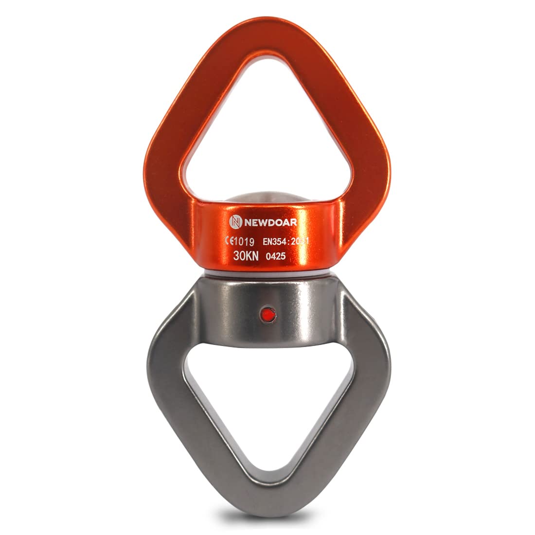 NewDoar Swing Swivel,30KN Micro Rotator Swivel Device for Swing Aerial Dance/Yoga/Swing/Hanging Hammock/Climbing/Tree Arborist(Silver Orange)