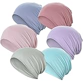 JarseHera 6PCS Cotton Slouchy Beanie Soft Sleep Caps Chemo Headwear Skull Cap Hats