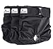 Pet Parents® Washable Dog Diapers (3pack) + Extendrs® of Durable Doggie Diapers, Premium Dog Diapers Female & Male (Medium, Black)