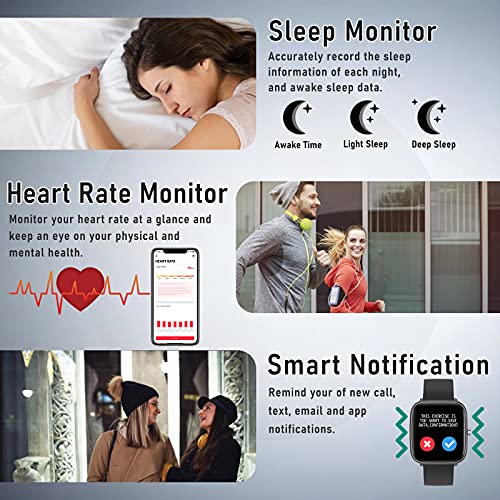 HuaWise Smart Watch for Android Phones and iOS Phones Compatible iPhone