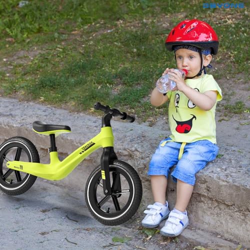 DAYONG Balance Bike for Kids, No Pedal Toddler Training Bicycle with Height Adjustable Seat, Lightweight Walker Bike with Inflatable Wheels for 3-7 Years Old Boys Girls.
