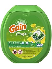 Gain Flings Original Laundry Detergent Pacs, 81 Count