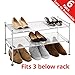 Seville Classics 2-Tier Iron Mesh Utility Shoe Rack, Chrome