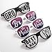 BMC 4 pc Black and White Wedding Party Decal Style Sunglasses - Bride & Groom